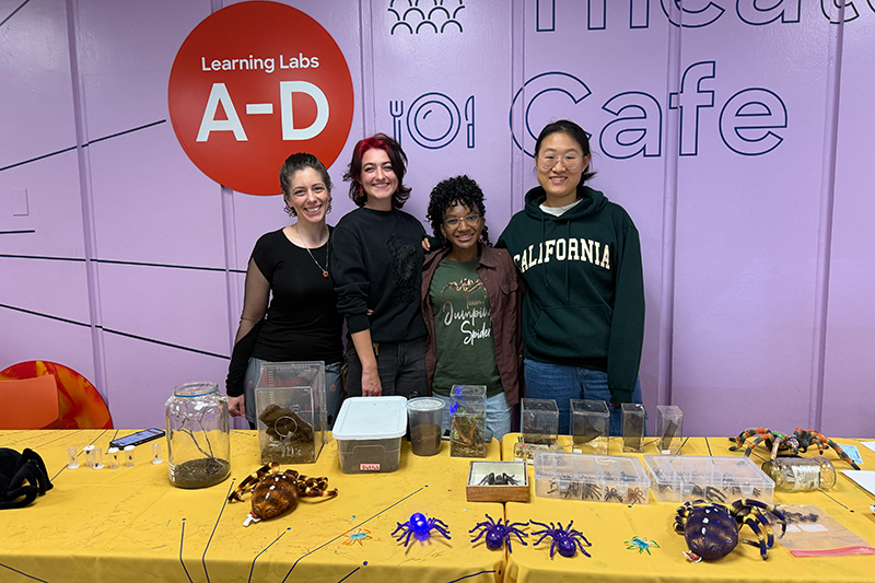 Grad students sharing their love of spiders at The Lawrence