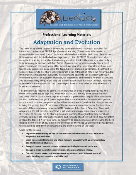 Adaptation And Evolution preview