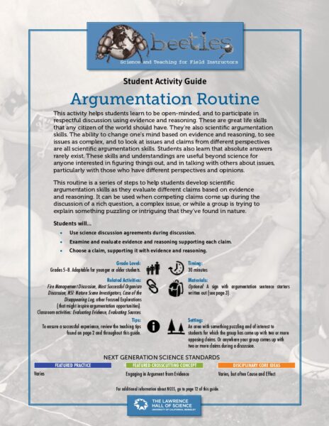 Argumentation Routine preview