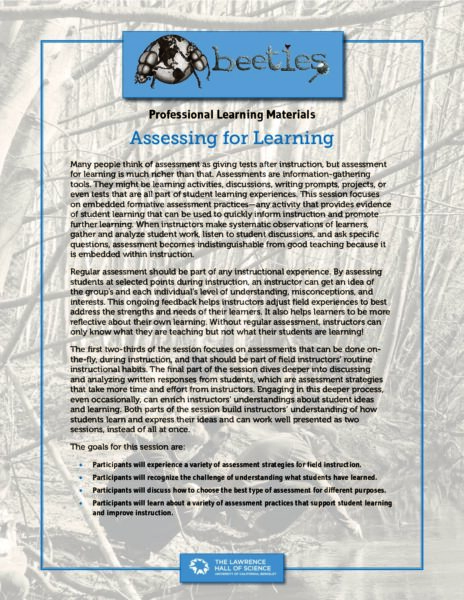 Assessing For Learning preview