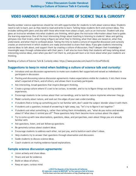 Building Culture Of Science Talk preview
