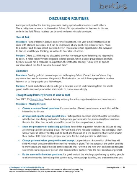 Discussion Routines preview