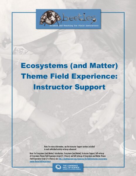 Ecosystems And Matter Theme Field Experience Instructor Support preview