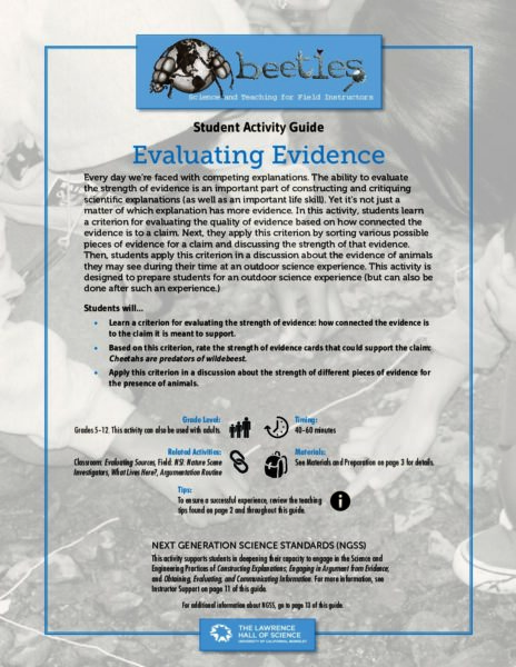 Evaluating Evidence preview