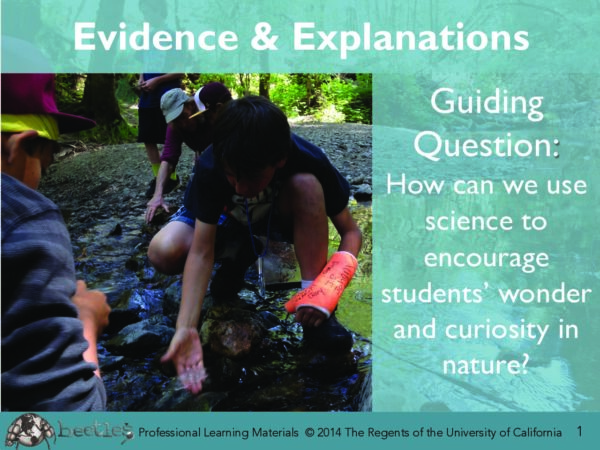 Evidence And Explanations Slides preview