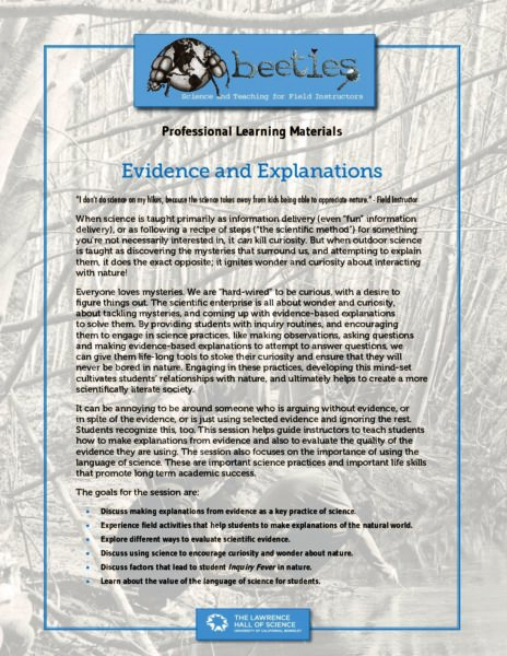 Evidence And Explanations preview