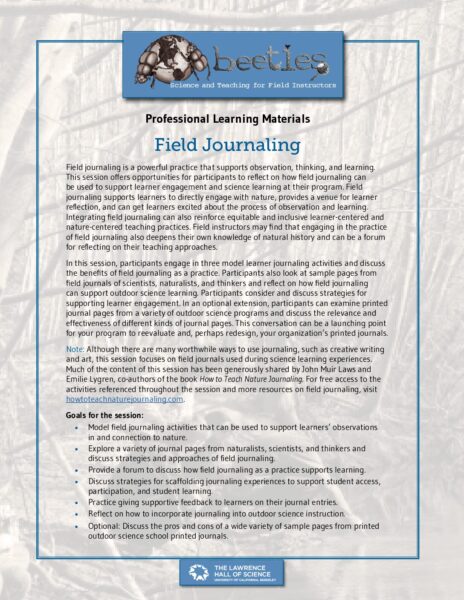 Field Journaling preview