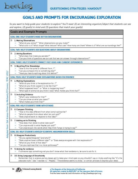 Goals And Prompts For Encouraging Exploration preview
