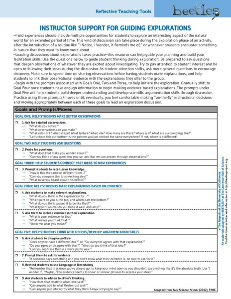 Instructor Support For Guiding Explorations preview