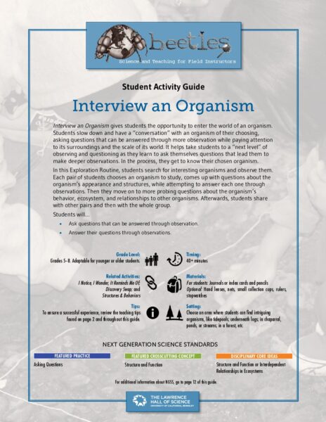 Interview An Organism preview