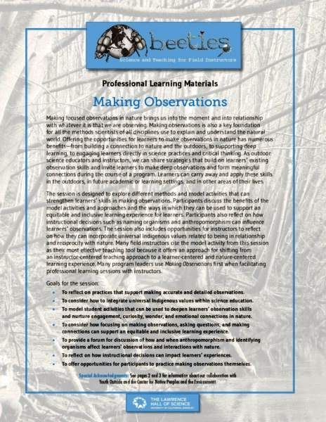 Making Observations preview