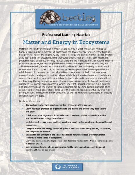 Matter And Energy In Ecosystems preview