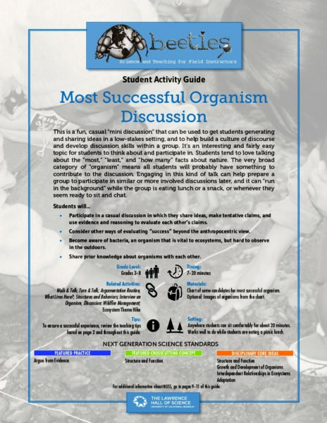 Most Successful Organism Discussion preview