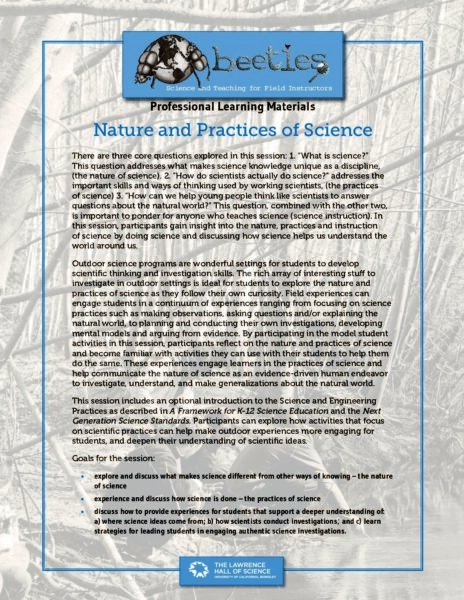 Nature And Practices Of Science preview