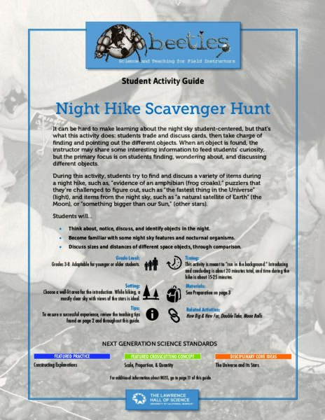 Night Hike Scavenger Hunt preview