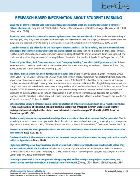 Research Based Information About Student Learning preview