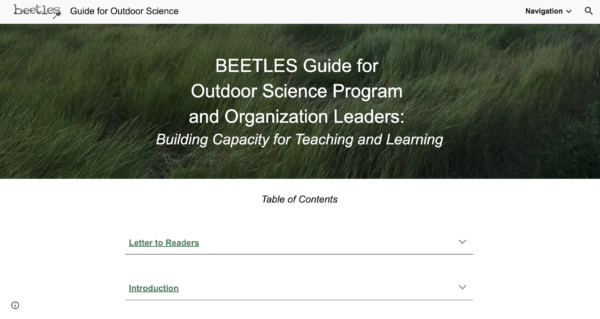 Screenshot of the Guide website.