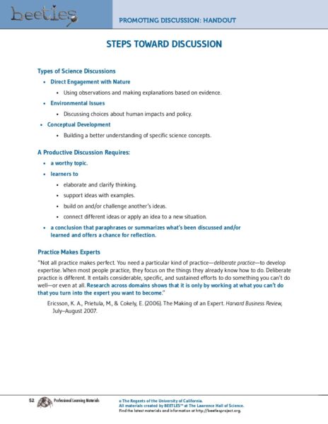 Steps Toward Discussion preview