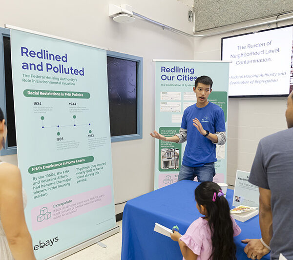 An EBAYS teen participant shares information about the history of redlining and pollution