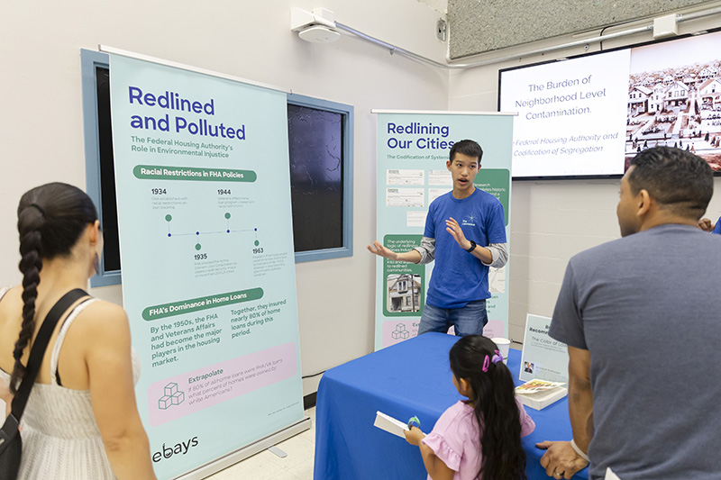 An EBAYS teen participant shares information about the history of redlining and pollution