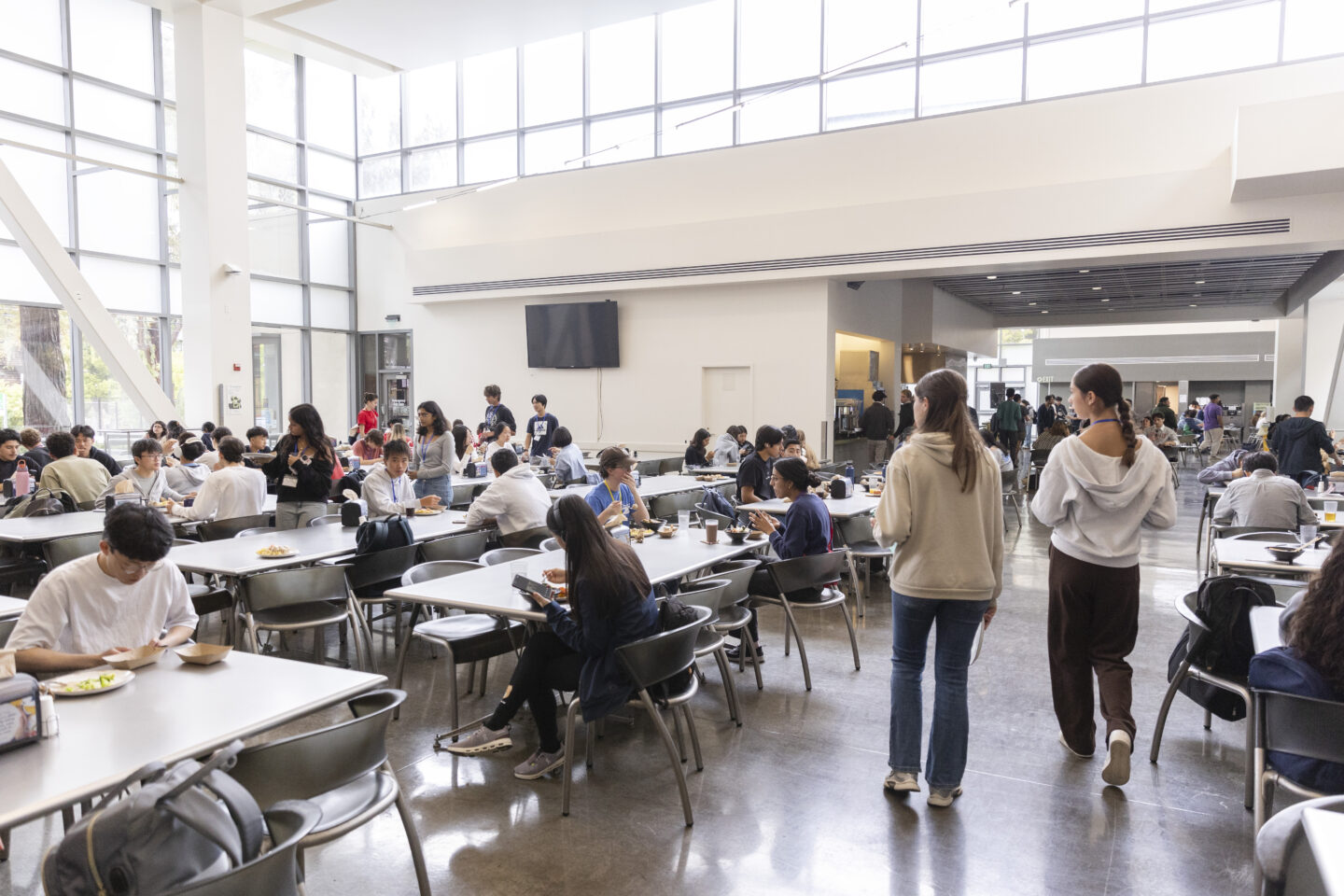 Teens in the cafeteria