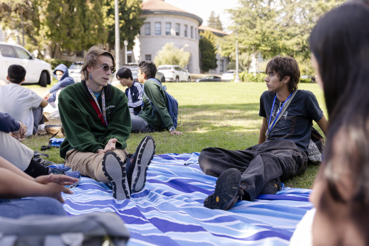 Teens debrief the day