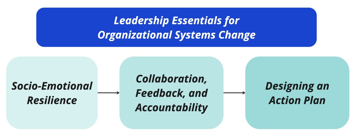Diagram of 3-part program, made up of 3 sequential courses. 